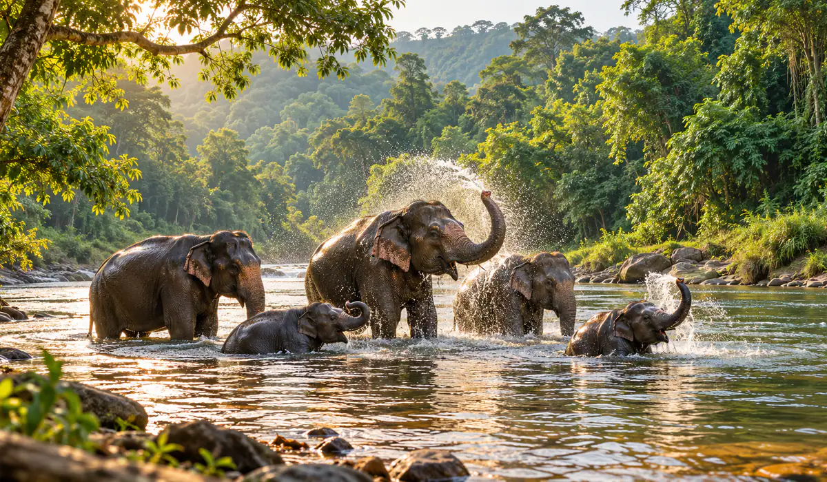 Sakrebyle Elephant Camp — wildlife in Shivamogga taluk, Shivamogga district