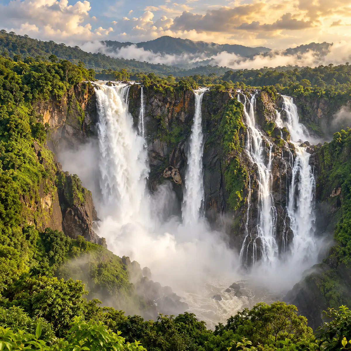 Sagar taluk, Shivamogga district — Jog Falls in full monsoon flow