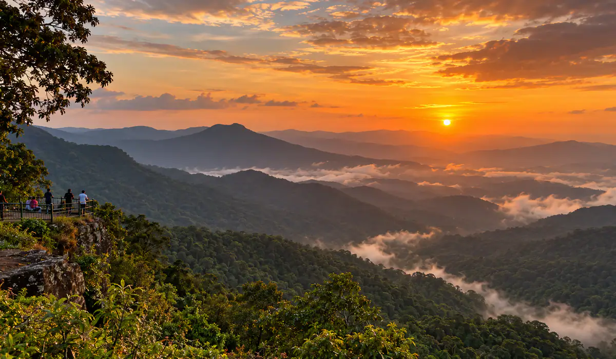 Agumbe Sunset Point — viewpoint in Thirthahalli taluk, Shivamogga district